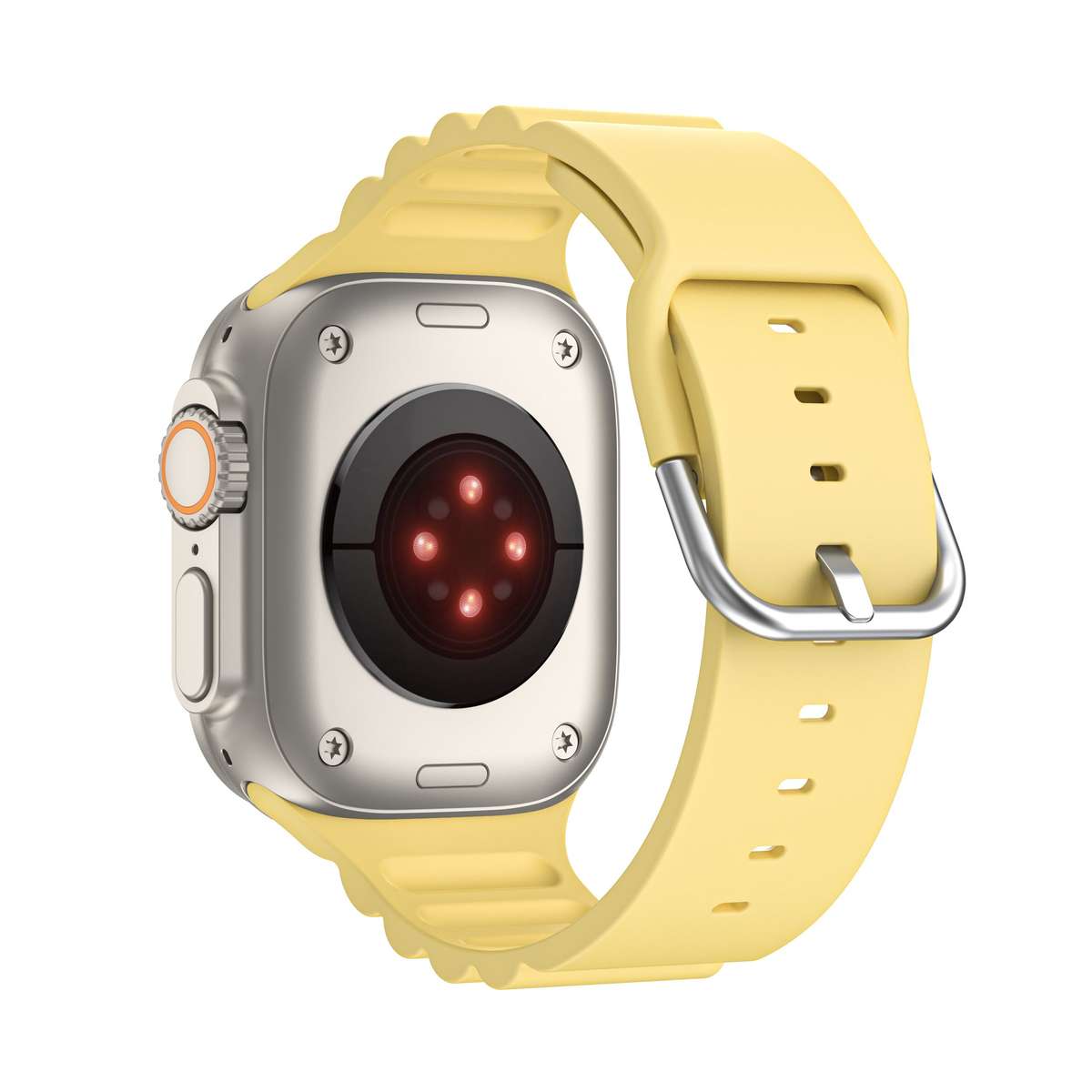 Apple Watch Weave Pattern Silicone Strap - Yellow