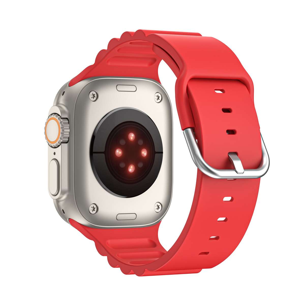 Apple Watch Weave Pattern Silicone Strap - Wine Red