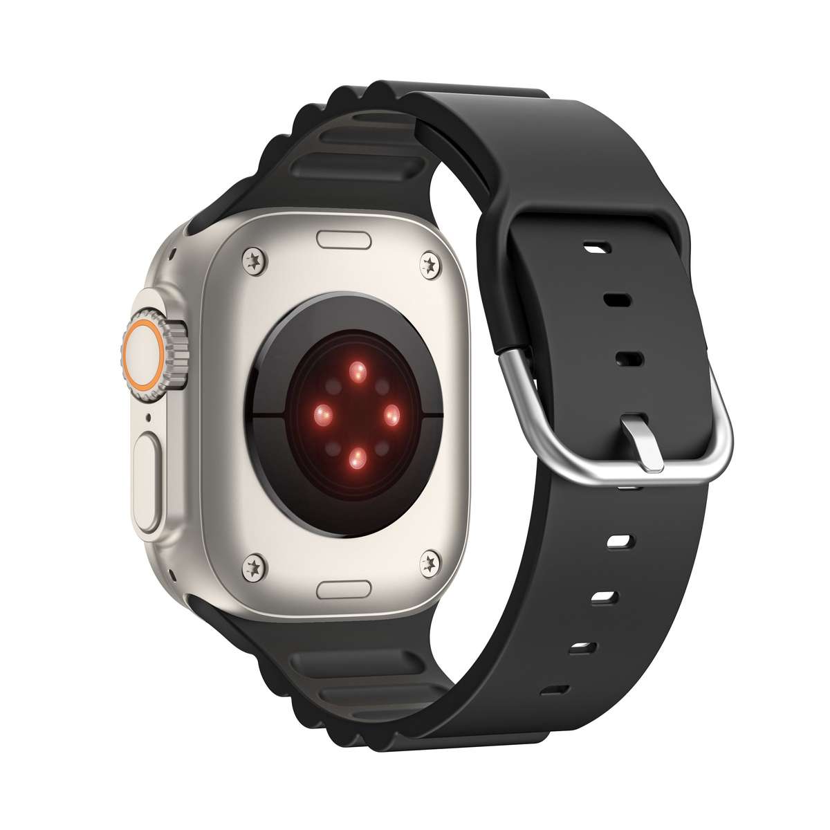 Apple Watch Weave Pattern Silicone Strap - Black