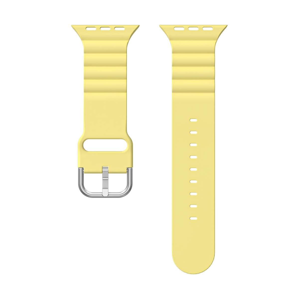 Apple Watch Weave Pattern Silicone Strap - Yellow