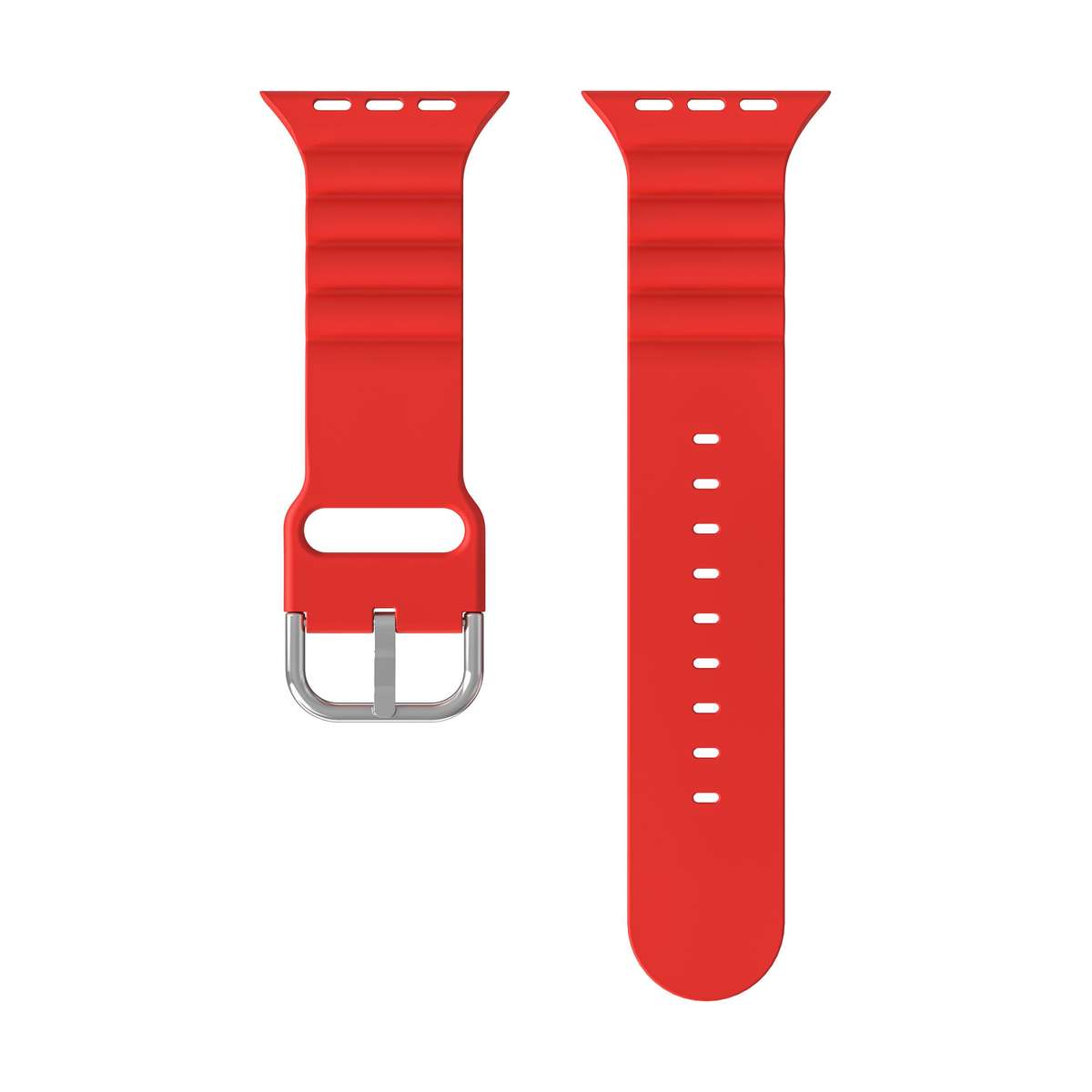 Apple Watch Weave Pattern Silicone Strap - Wine Red