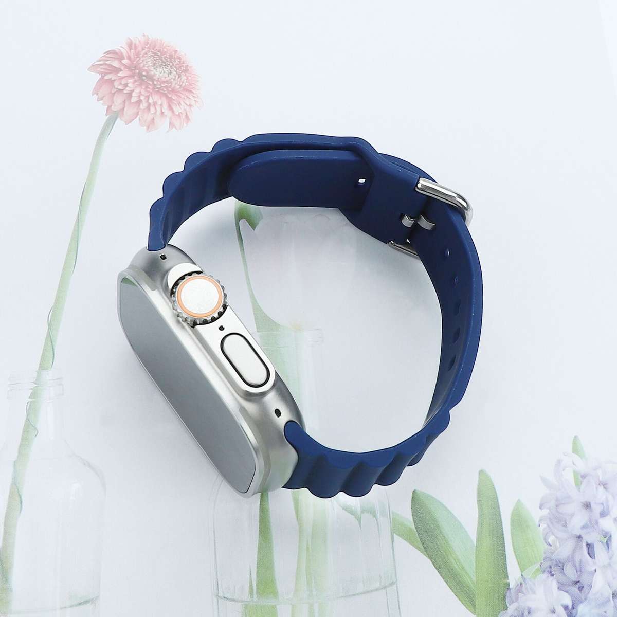 Apple Watch Weave Pattern Silicone Strap - Royal Blue
