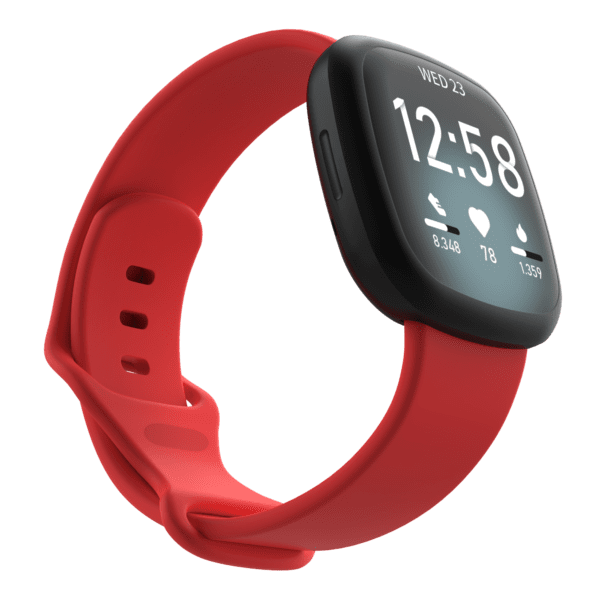 Fitbit Versa 3/4 & Sense Silicone Strap - Red