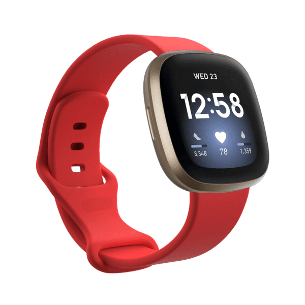 Fitbit Versa 3/4 & Sense Silicone Strap - Red