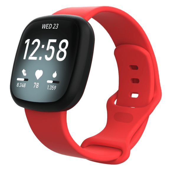 Fitbit Versa 3/4 & Sense Silicone Strap - Red