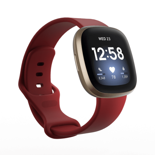 Fitbit Versa 3/4 & Sense Silicone Strap - Wine Red