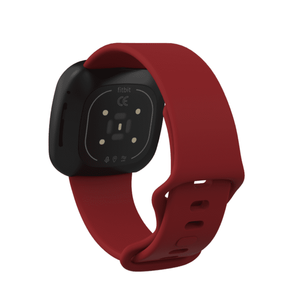 Fitbit Versa 3/4 & Sense Silicone Strap - Wine Red