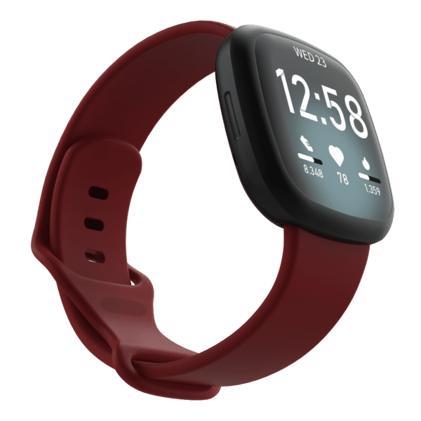 Fitbit Versa 3/4 & Sense Silicone Strap - Wine Red