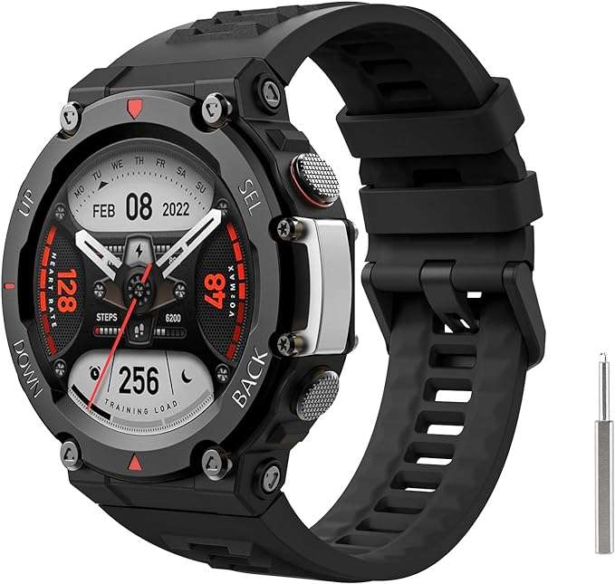 Amazfit T-Rex 2 Silicone Strap - Black