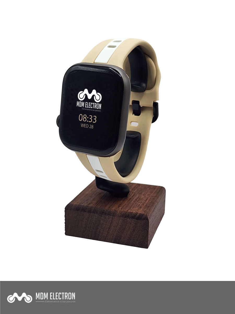 Apple Watch Two Tone Silicone Strap - Beige and White