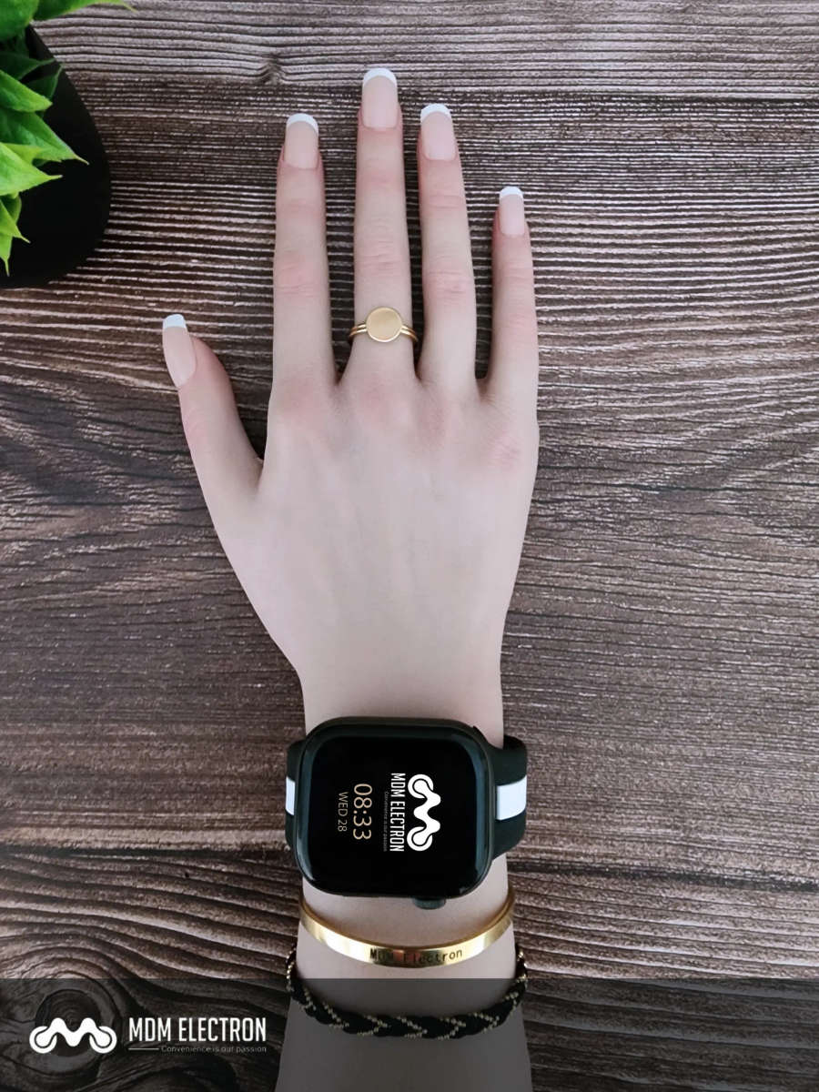 Apple Watch Two Tone Silicone Strap - Black and White