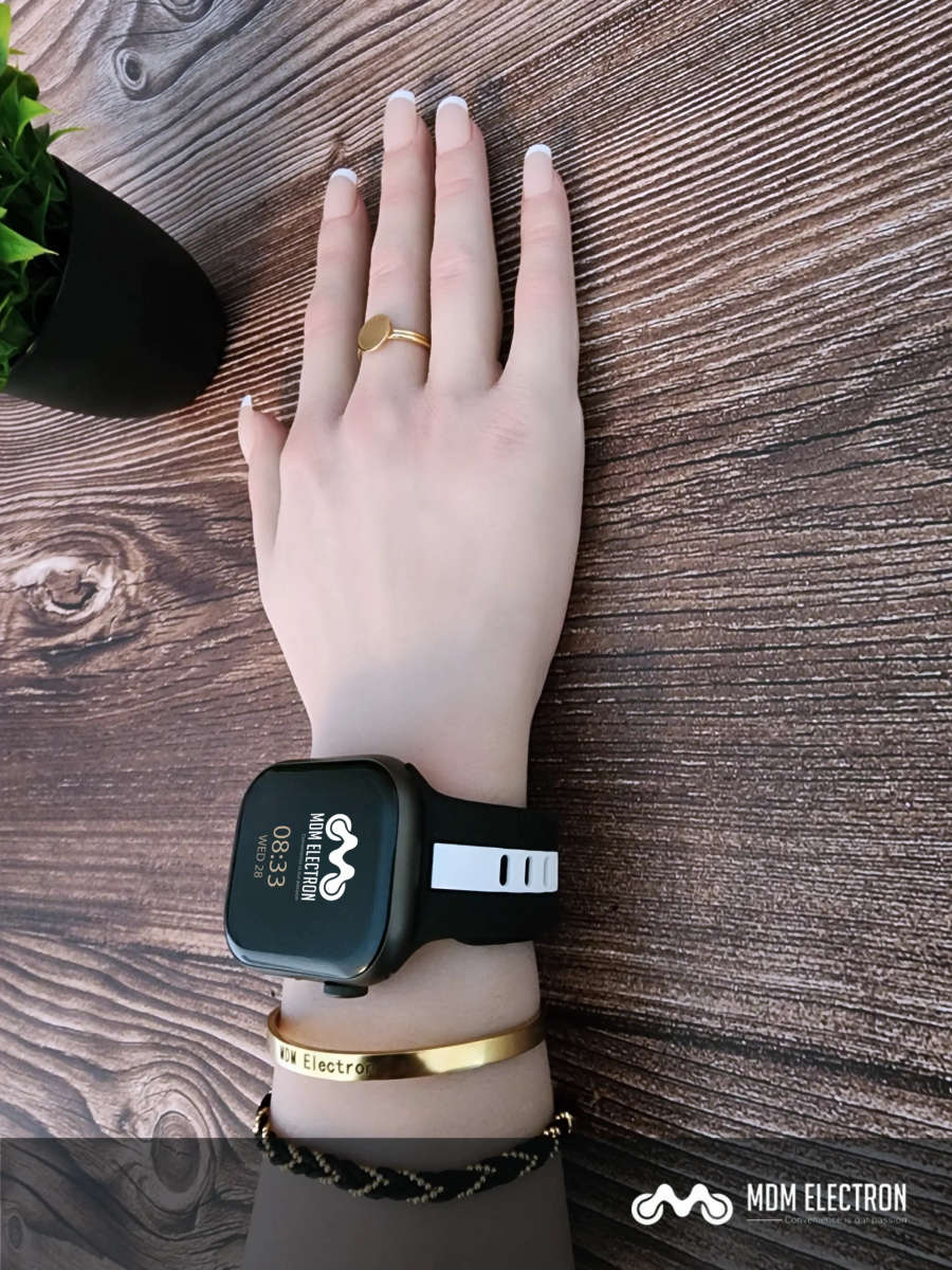 Apple Watch Two Tone Silicone Strap - Black and White