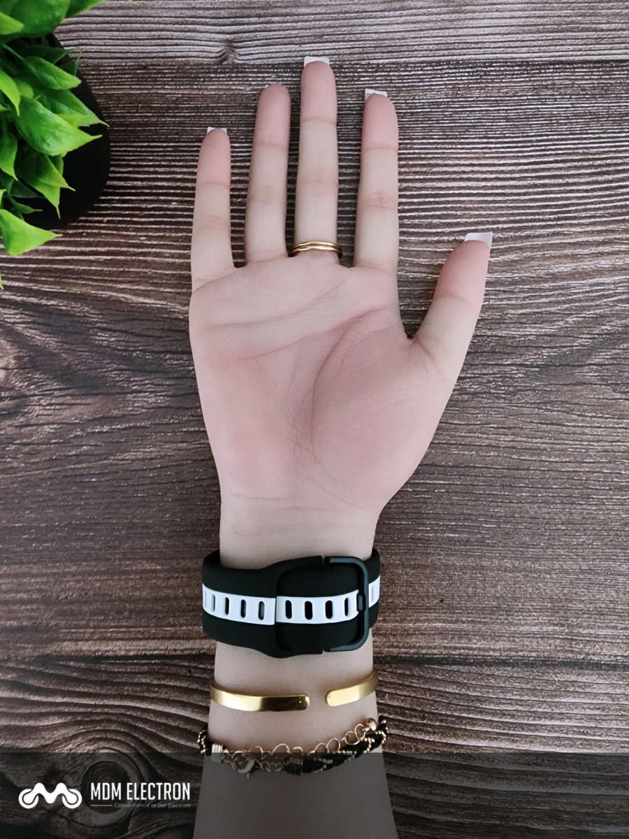 Apple Watch Two Tone Silicone Strap - Black and White