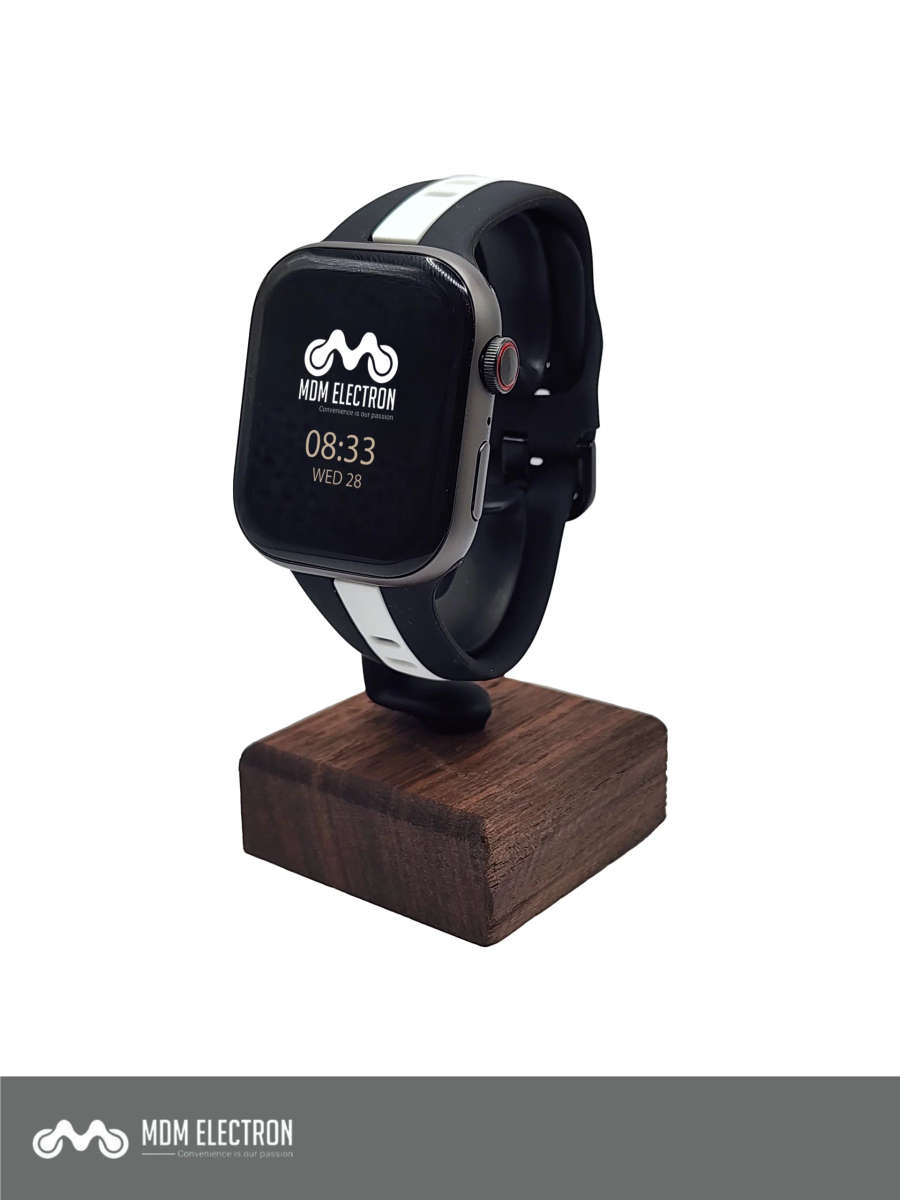 Apple Watch Two Tone Silicone Strap - Black and White