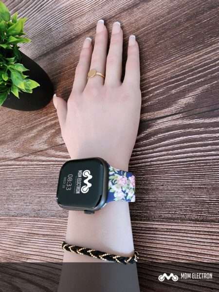 Apple Watch Printed Silicone Strap - Blue Floral