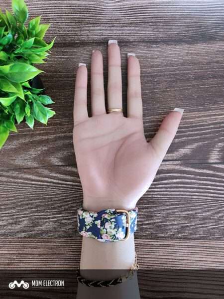 Apple Watch Printed Silicone Strap - Blue Floral