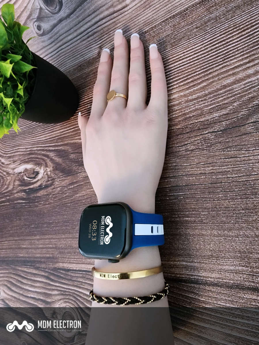 Apple Watch Two Tone Silicone Strap - Blue and White