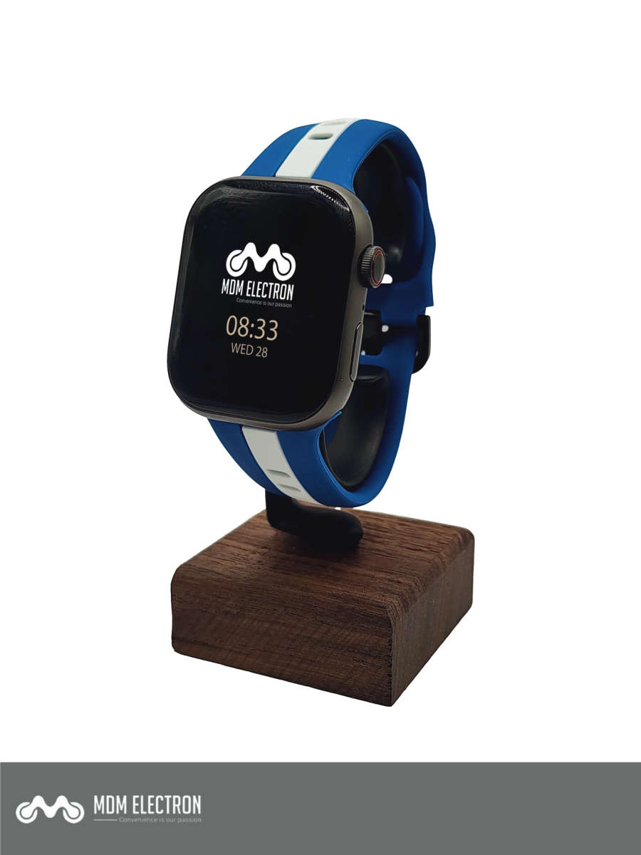 Apple Watch Two Tone Silicone Strap - Blue and White