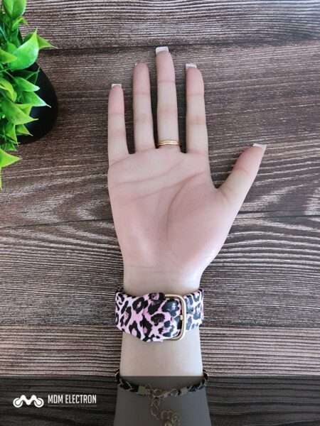 Apple Watch Printed Silicone Strap - Pink Leopard Print