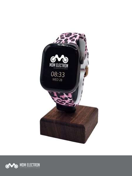 Apple Watch Printed Silicone Strap - Pink Leopard Print