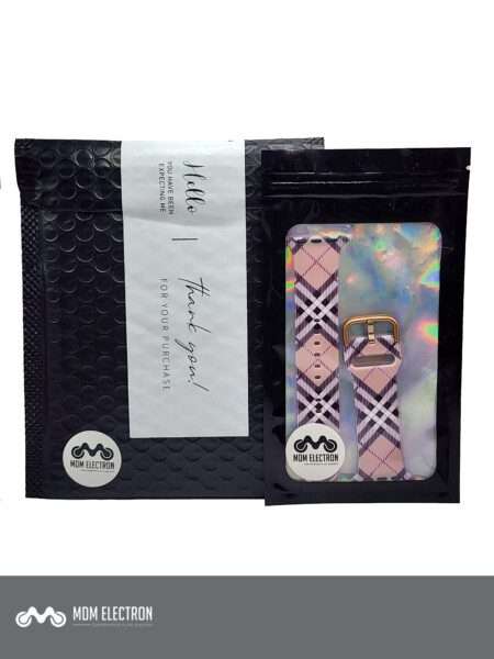 Apple Watch Printed Silicone Strap - Plaid