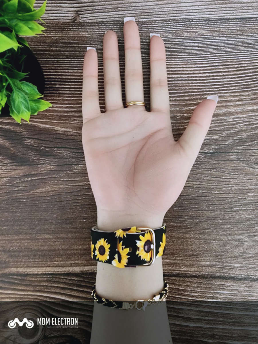 Apple Watch Printed Silicone Strap - Sunflowers