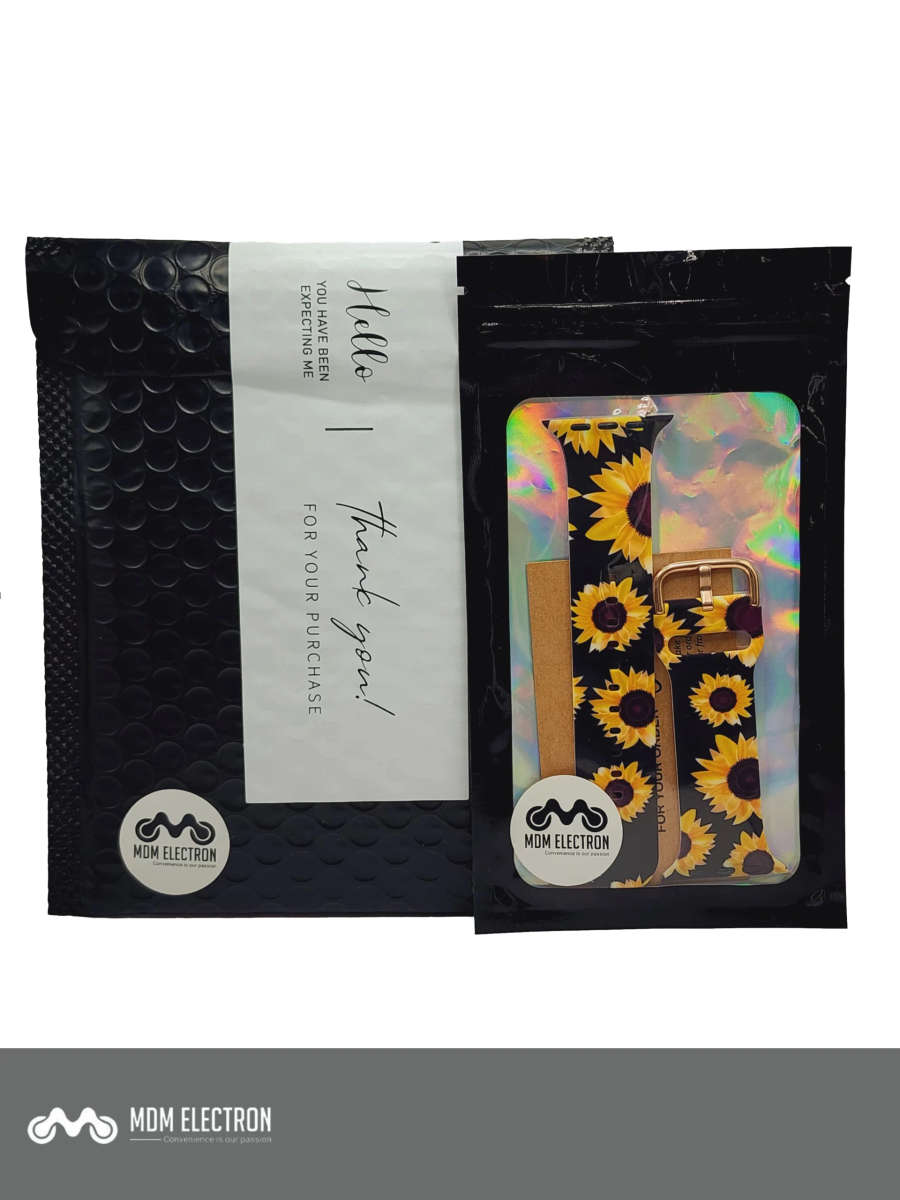 Apple Watch Printed Silicone Strap - Sunflowers