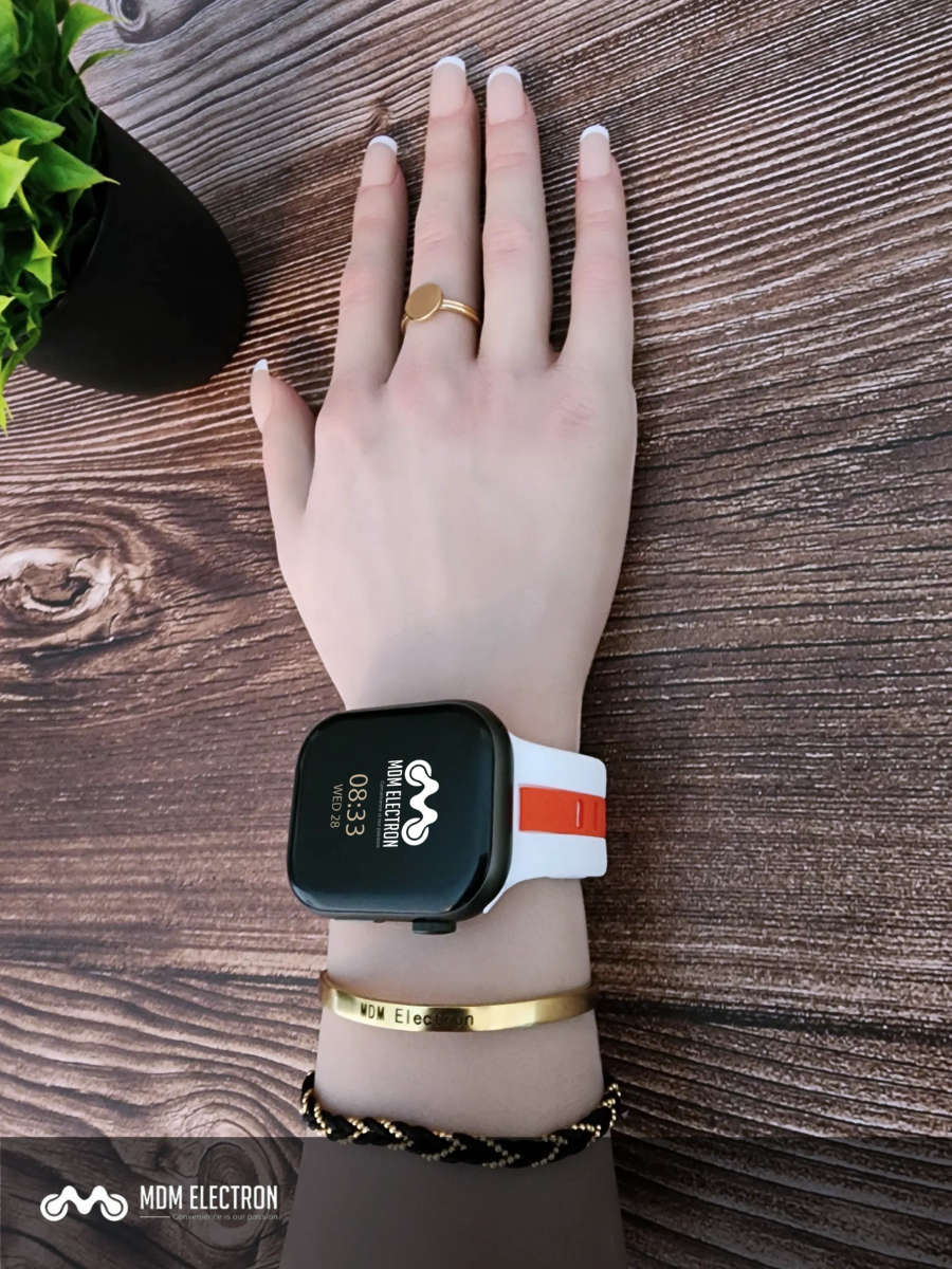 Apple Watch Two Tone Silicone Strap - White and Red