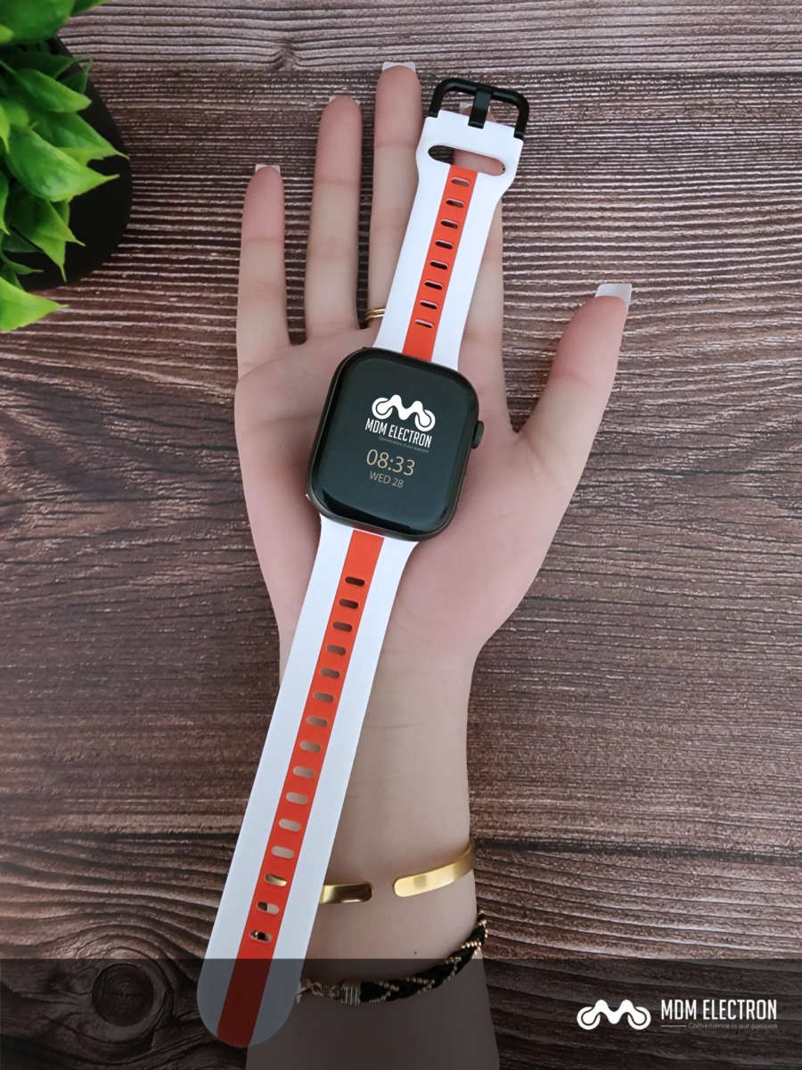 Apple Watch Two Tone Silicone Strap - White and Red