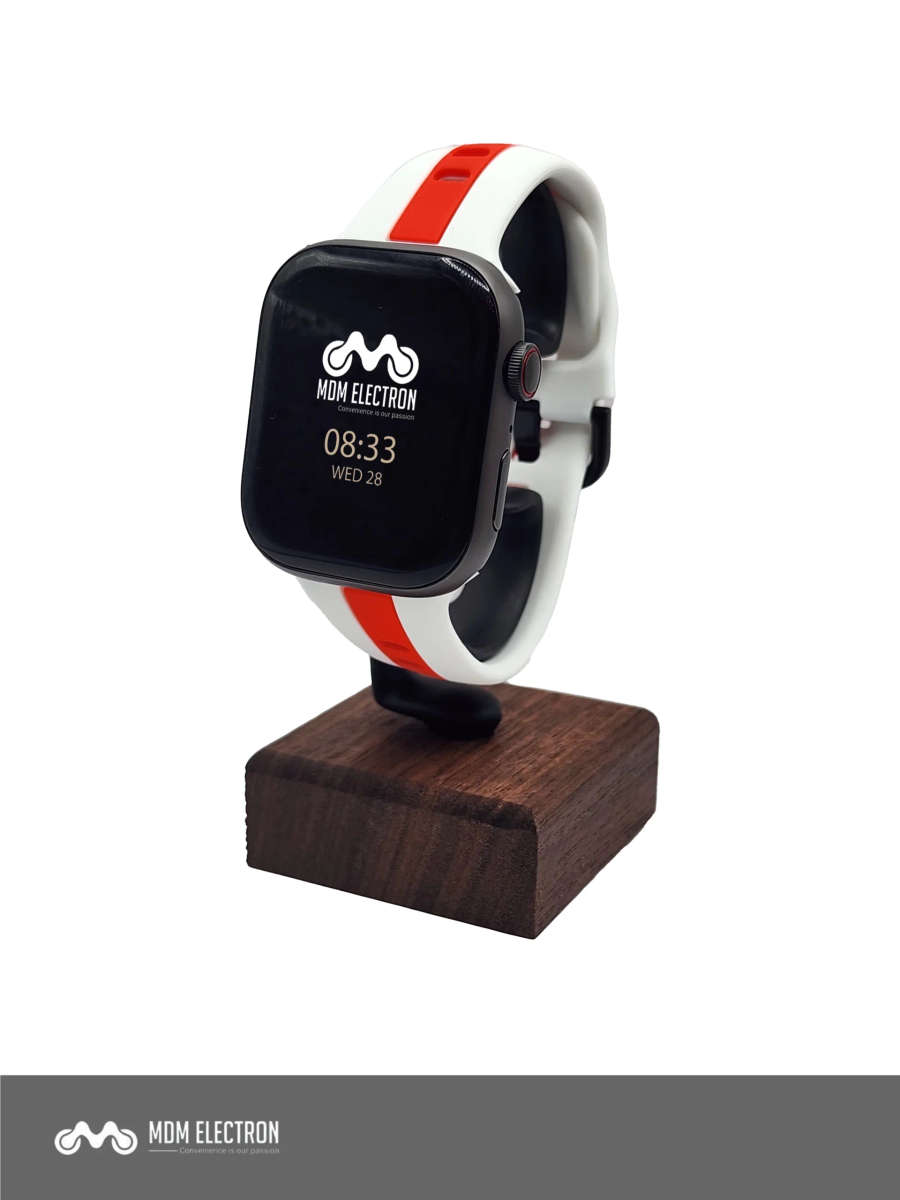 Apple Watch Two Tone Silicone Strap - White and Red