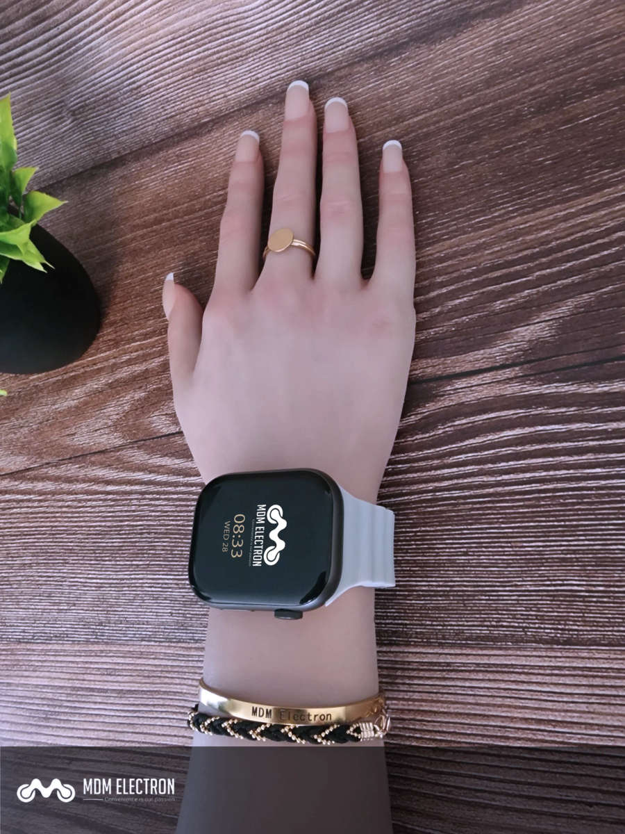 Apple Watch Weave Pattern Silicone Strap - Light Grey