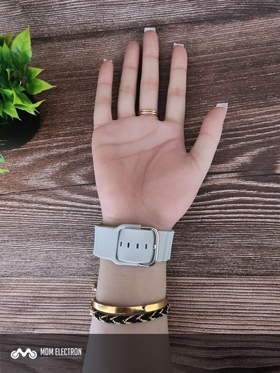 Apple Watch Weave Pattern Silicone Strap - Light Grey
