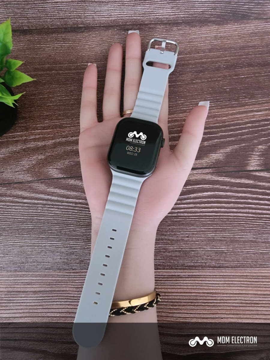 Apple Watch Weave Pattern Silicone Strap - Light Grey