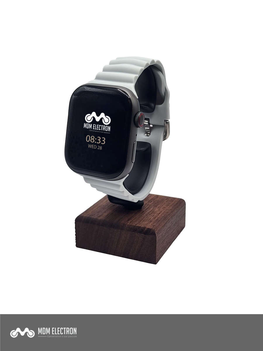 Apple Watch Weave Pattern Silicone Strap - Light Grey