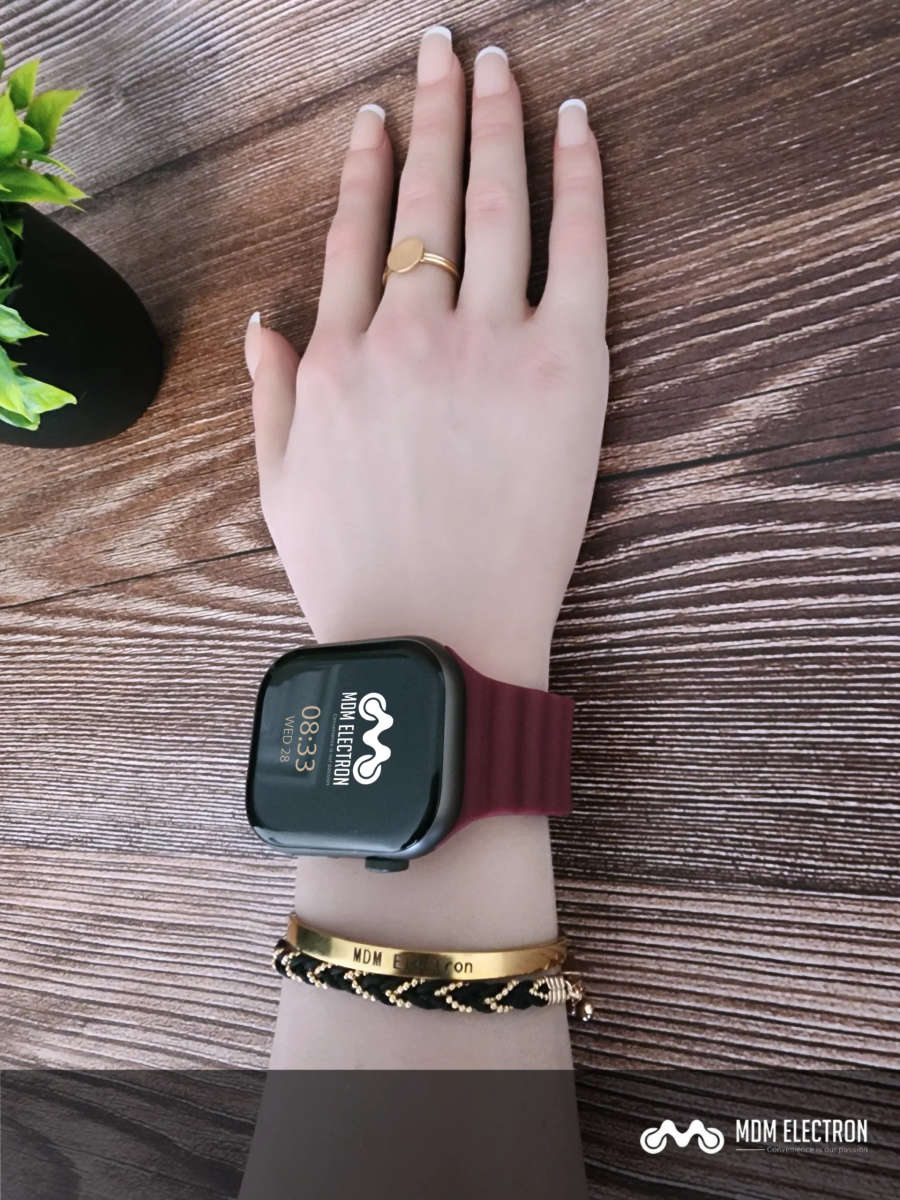 Apple Watch Weave Pattern Silicone Strap  Maroon
