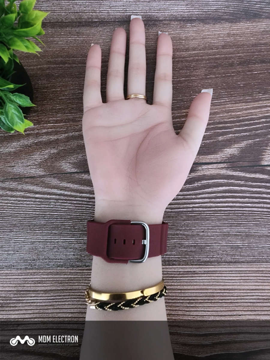 Apple Watch Weave Pattern Silicone Strap  Maroon