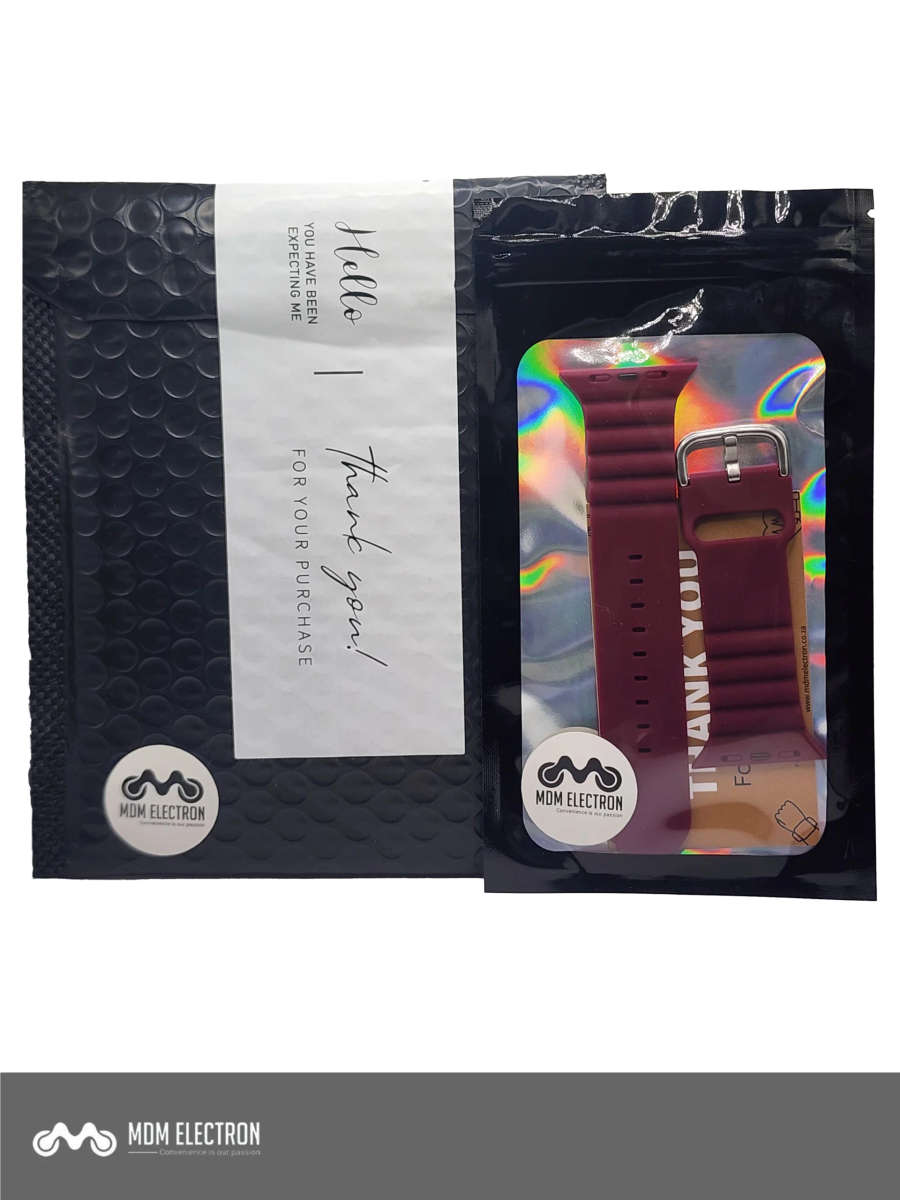 Apple Watch Weave Pattern Silicone Strap  Maroon