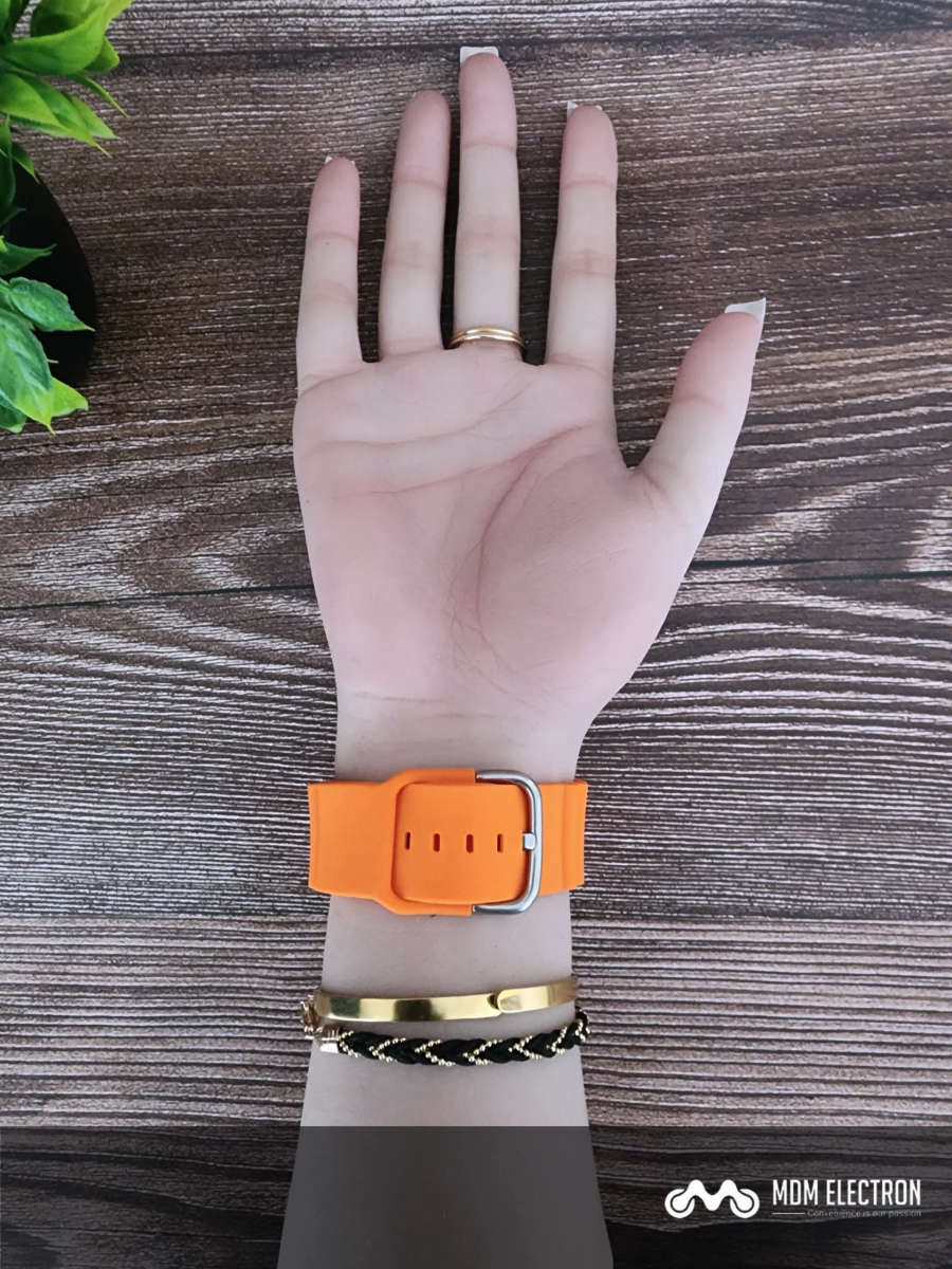 Apple Watch Weave Pattern Silicone Strap - Orange