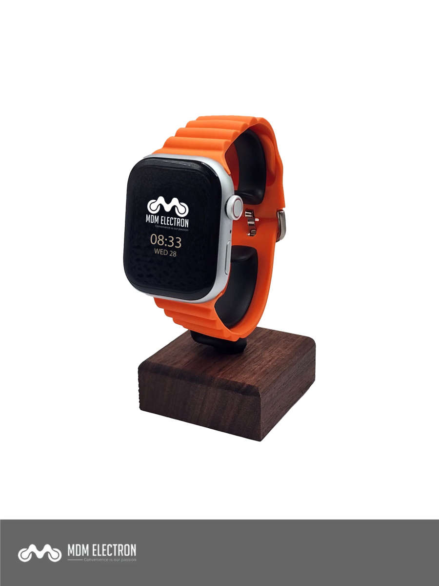 Apple Watch Weave Pattern Silicone Strap - Orange