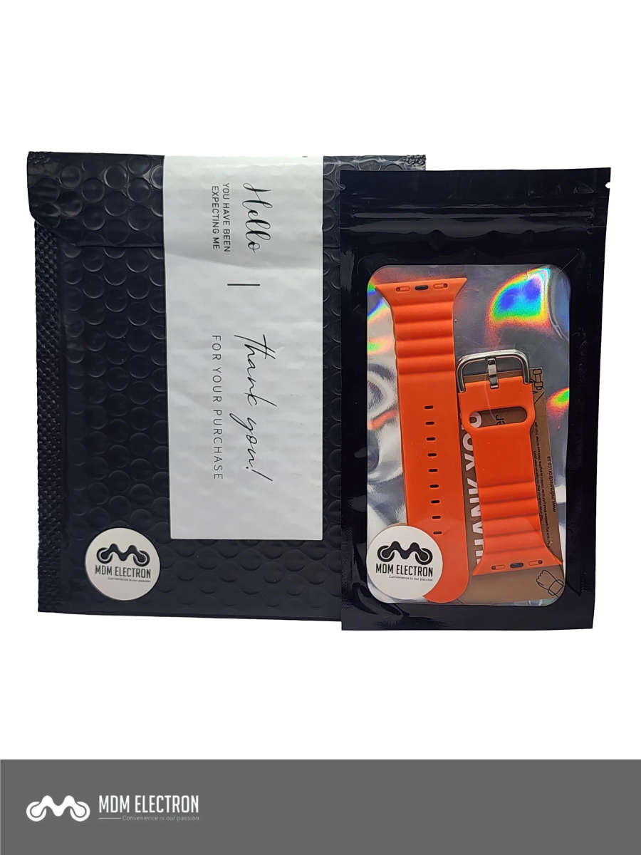 Apple Watch Weave Pattern Silicone Strap - Orange