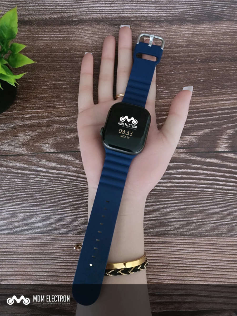 Apple Watch Weave Pattern Silicone Strap - Royal Blue