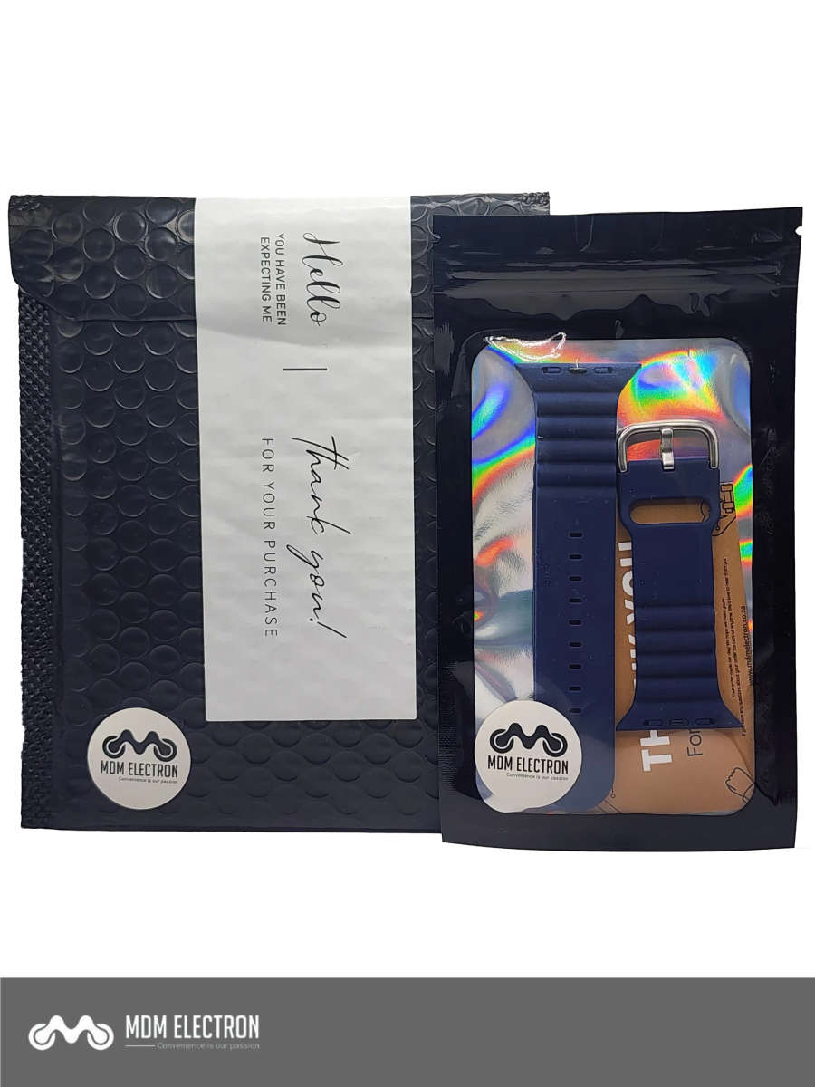 Apple Watch Weave Pattern Silicone Strap - Royal Blue