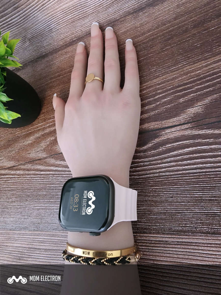 Apple Watch Weave Pattern Silicone Strap - Sand Pink