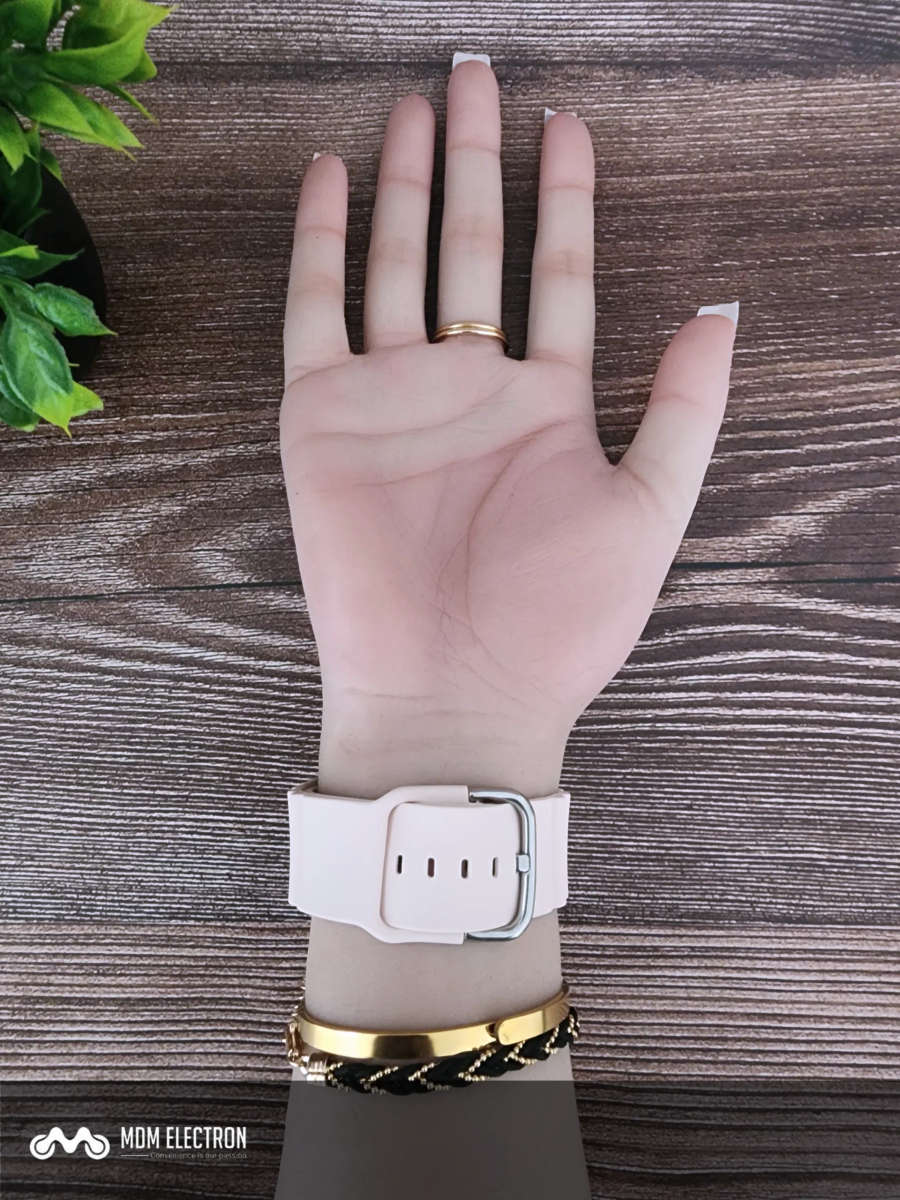 Apple Watch Weave Pattern Silicone Strap - Sand Pink