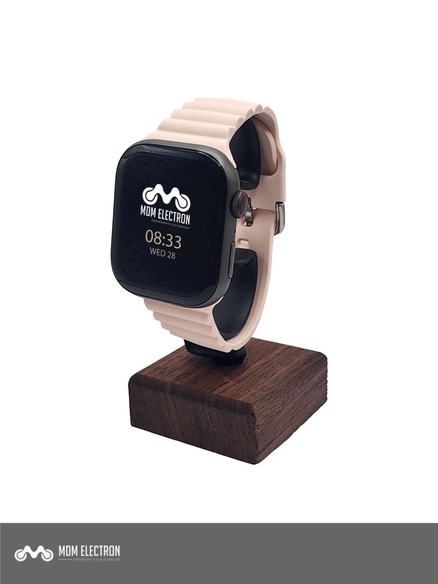 Apple Watch Weave Pattern Silicone Strap - Sand Pink