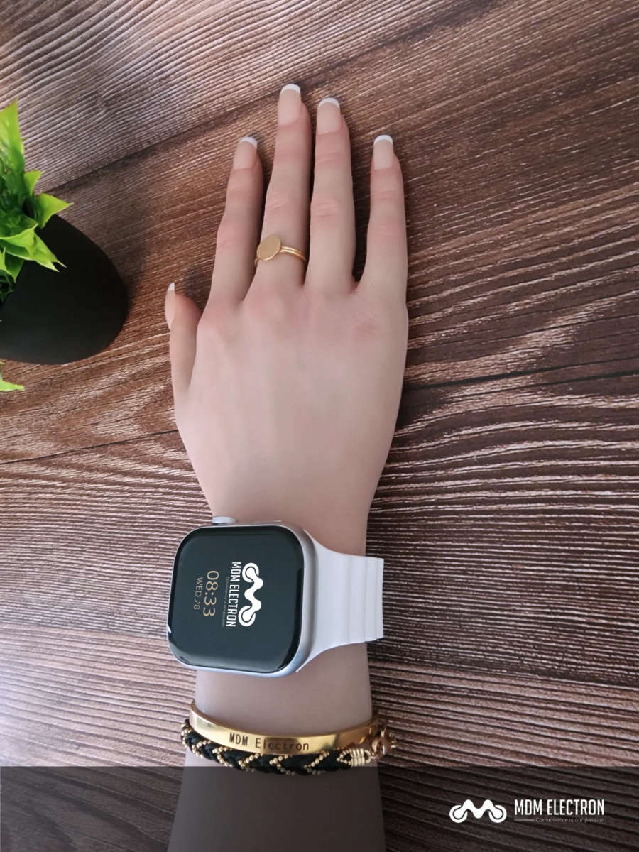 Apple Watch Weave Pattern Silicone Strap - White