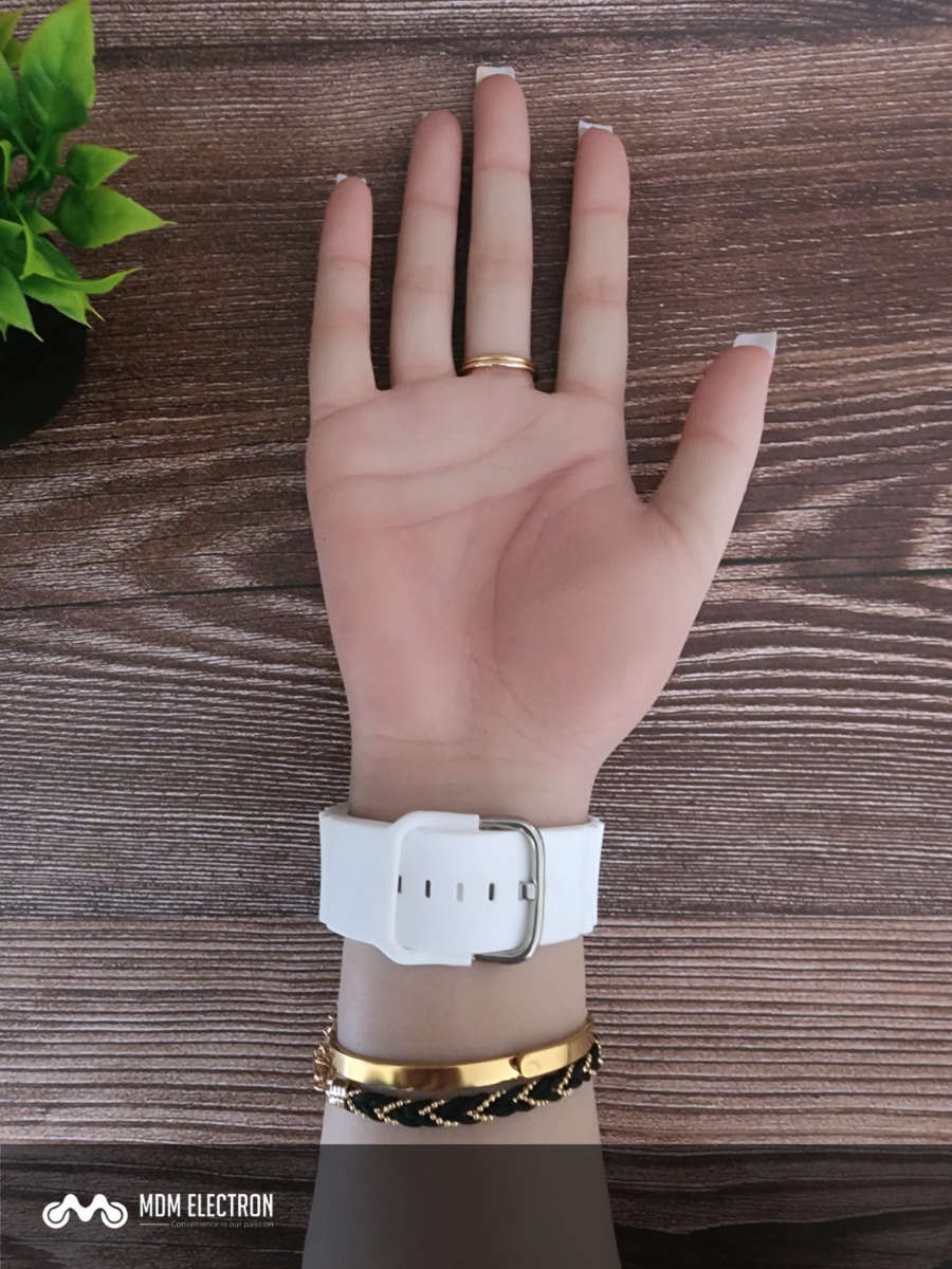 Apple Watch Weave Pattern Silicone Strap - White