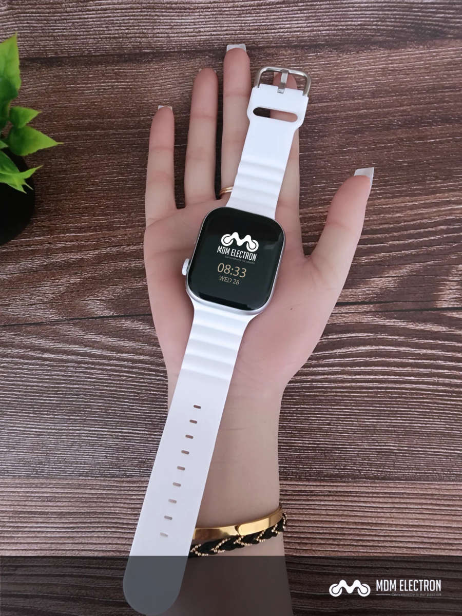 Apple Watch Weave Pattern Silicone Strap - White