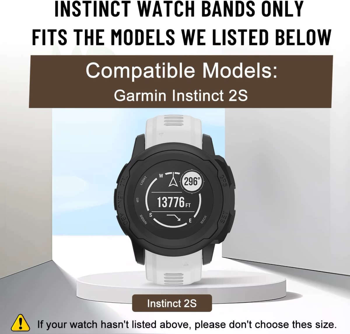 Garmin Instinct 2S Silicone Strap - White