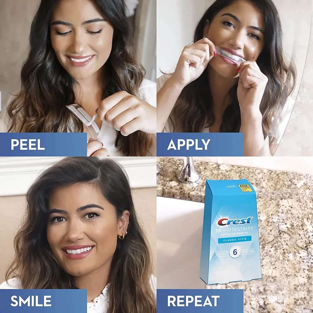 Crest 3D Whitestrips, Classic Vivid, Teeth Whitening Kit, 20 Strips